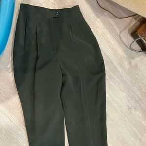 Green pants suit